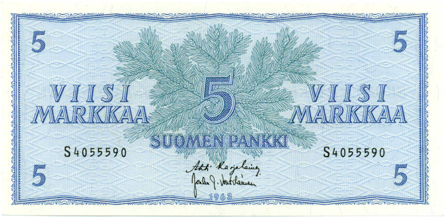 5 Markkaa 1963 S4055590